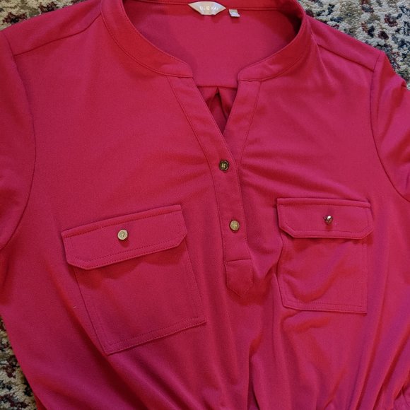 *Fushia Red Shirt Dress by Ellie Kai- Size 10 - Picture 2 of 5